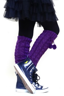 Kid's Bow Tie Cable Knit Leg Warmer style 6
