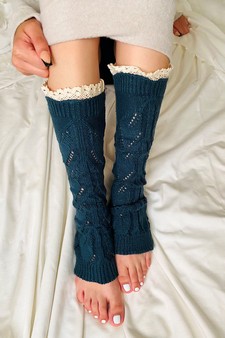 Women's Pointelle Knit Leg Warmer style 4