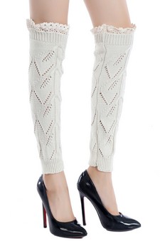 Women's Pointelle Knit Leg Warmer style 8
