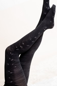Lady's Valley of Leaves Design Fashion Tights style 2