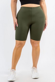 Women's My Kind of Look Peach Skin Biker Shorts - PLUS SIZE style 3