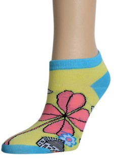 3 Pair Pack Low Cut Four Leaf Cloverville Design Spandex Socks style 4