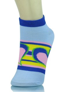 ABSTRACT HEART LOW CUT SOCKS style 2