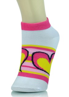ABSTRACT HEART LOW CUT SOCKS style 3
