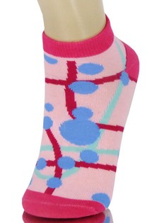 ABSTRACT LINES AND SPLOTCHES LOW CUT SOCKS style 2