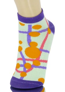 ABSTRACT LINES AND SPLOTCHES LOW CUT SOCKS style 3