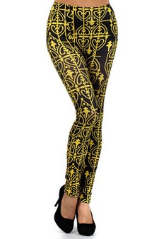Lady's Victorian Printed Leggings style 2