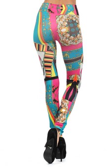 Lady's Jamboree Carnival Circus Printed Seamless Fashion Leggings style 3