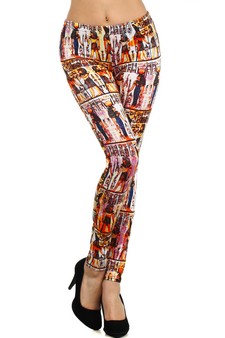 Stella Elyse - Egyptian Mural Printed Legging style 2