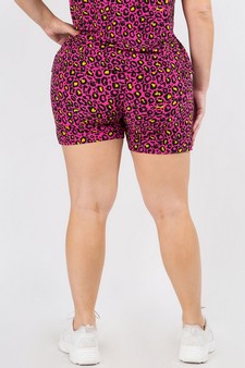 Women's Vivid Leopard Print Loungewear Shorts style 3