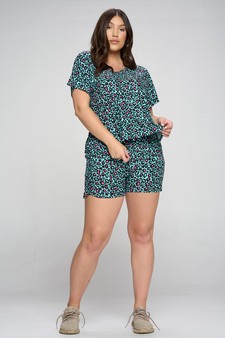 Women's Vivid Leopard Print Loungewear Shorts style 4