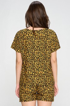 Women's Vivid Leopard Print Loungewear Shorts style 3