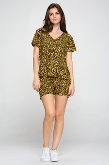 Women's Vivid Leopard Print Loungewear Shorts style 4