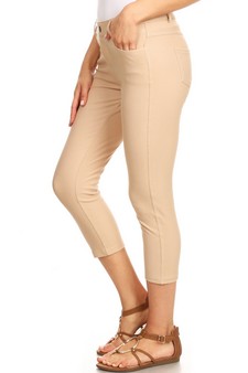 Women's Classic Solid Capri Jeggings (Medium only) style 2