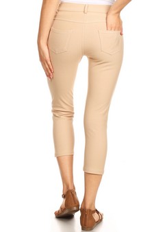 Women's Classic Solid Capri Jeggings (Medium only) style 3