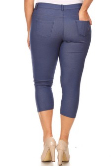 Women's Classic Solid Capri Jeggings (XXXL only) style 3
