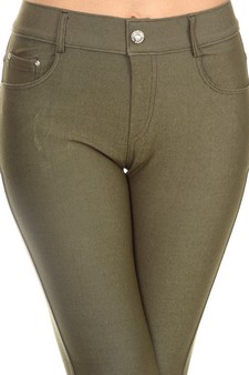 Women's Cotton-Blend 5-Pocket Skinny Capri Jeggings style 4