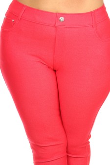 Women's Cotton-Blend 5-Pocket Skinny Capri Jeggings (XL only) style 4