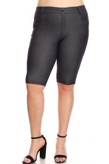 Women's 5 Pocket Classic Bermuda Shorts - Plus Size style 4