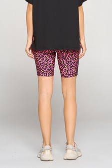 Women's Contrasting Leopard Printed Loungewear Shorts style 3