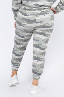 Women's French Terry Vintage Camo Drawstring Joggers - TOP: TP2300 style 3