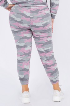 Women's French Terry Vintage Camo Drawstring Joggers - TOP: TP2300 style 3