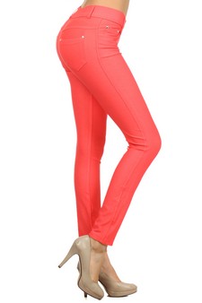 Women's Classic Solid Skinny Jeggings (Medium only) style 2