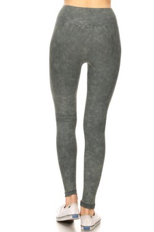Vintage Wash Moto Detailed Seamless Tights style 3