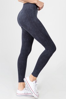 High Rise Ribbed Moto Detail Seamless Tights (Medium only) style 2