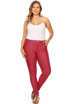 Women's Cotton-Blend 5-Pocket Skinny Jeggings - Plus Size style 6