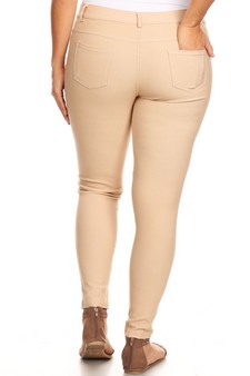 Women's Cotton-Blend 5-Pocket Skinny Jeggings - Plus Size style 3