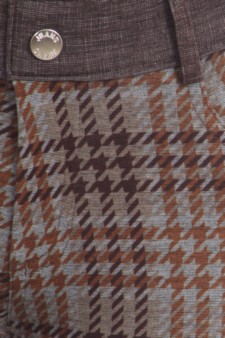 Women's Two Town Houndstooth Plaid Legging Pants (Coffee) style 4