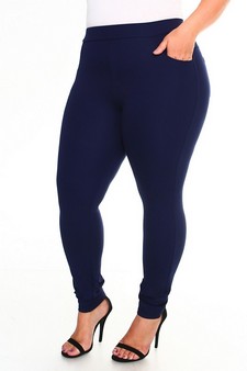Lady's 4 Pocket Ponte Pants - Plus Size (XXL only) style 2
