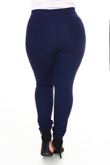 Lady's 4 Pocket Ponte Pants - Plus Size (XXL only) style 3