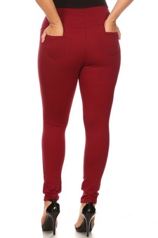 Lady's 4 Pocket Ponte Pants - Plus Size (XXL only) style 3