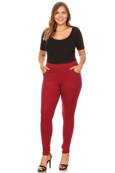 Lady's 4 Pocket Ponte Pants - Plus Size (XXL only) style 4