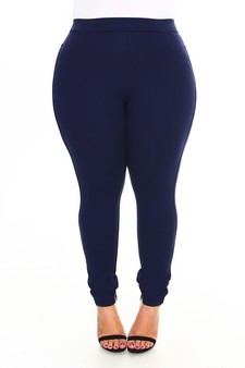 Lady's 4 Pocket Ponte Pants - Plus Size style 2