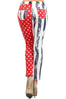 LADY'S American Flag JEGGING style 4