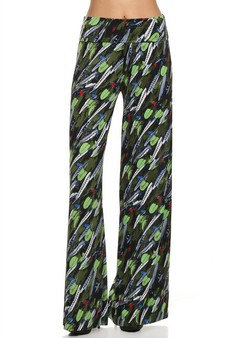 Rain Forest, printed, Palazzo Pants. style 3