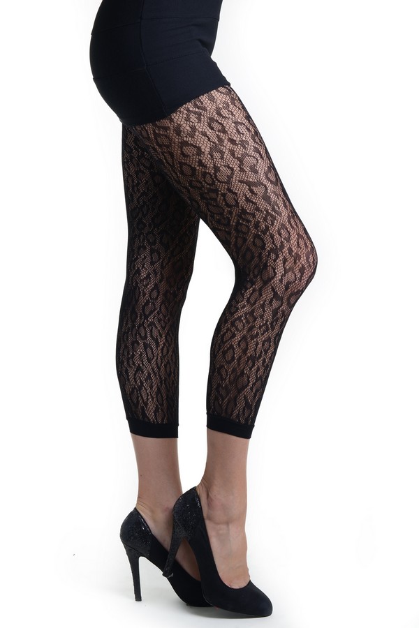 Lady's Leopard Animal Fashion Designed Fishnet Capri Tights - Wholesale ...