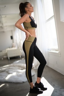 Women's Crush it Colorblock Sports Bra + Legging Activewear Set style 3