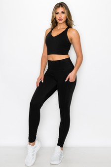 Women's Buttery Soft Sports Bra and Legging Activewear Set style 4