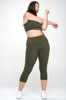 Women's Buttery Soft Activewear Capri Leggings with Pockets style 7