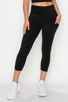 Women's Buttery Soft Activewear Capri Leggings with Pockets (XS only) style 2