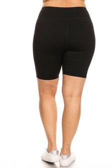 Women’s High Rise Matte Activewear Biker Shorts w/ Hidden Waistband Pocket (XXXL only) style 3