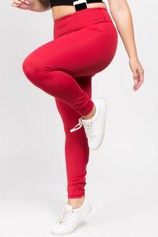 Women's Active Wear Leggings w/ Hidden Waistband Pocket (XL only) style 2