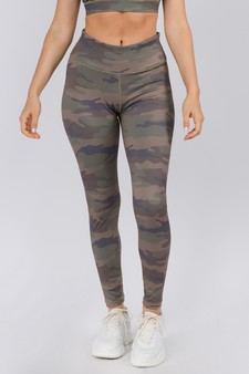 Women's High Rise Camouflage Activewear Leggings - Top: ACT648 style 3