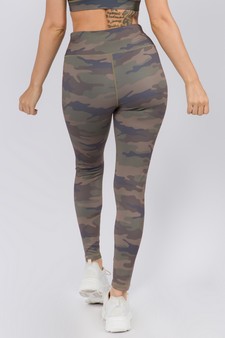 Women's High Rise Camouflage Activewear Leggings - Top: ACT648 style 5