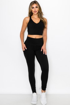 Women's Buttery Soft Activewear Leggings with Pockets (Medium only) style 4