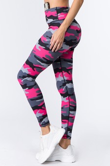 Women's Pink Camouflage Activewear Leggings (XS only) style 3